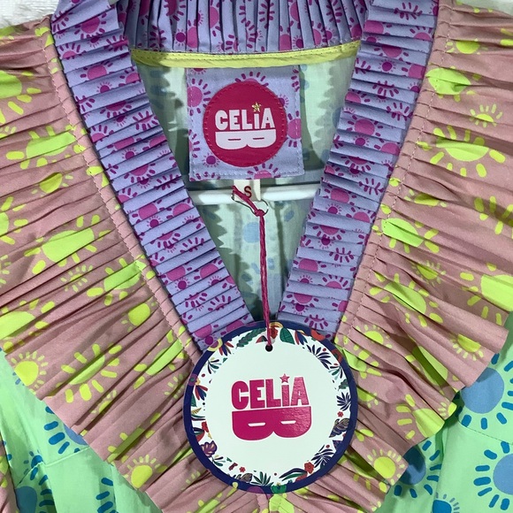 Celia B Orion Mini Dress Green-Multi - Picture 6 of 10